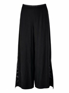 White House Black Market Side Slit Satin Trim Trouser pants Size 8R